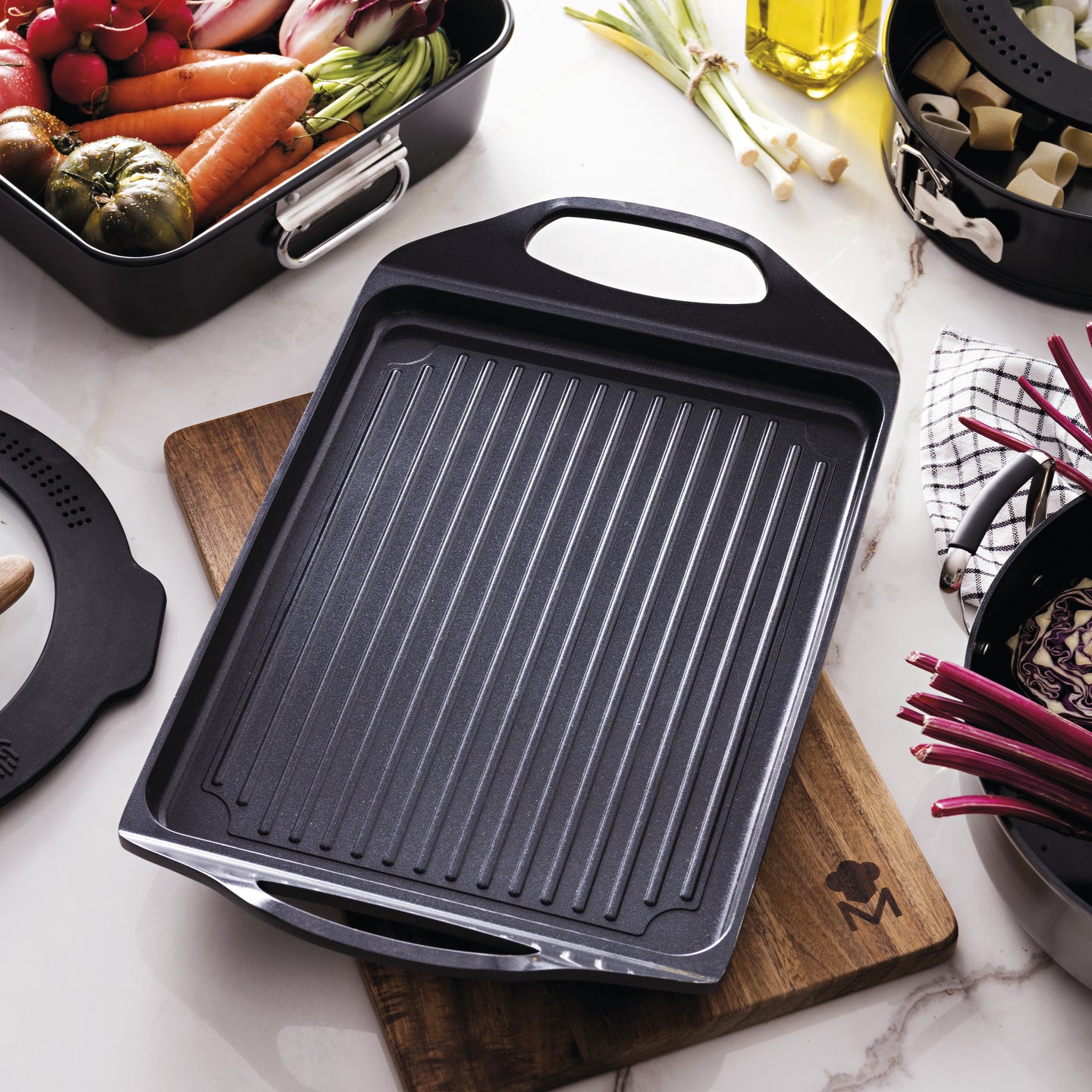 Plancha grill MasterPRO de Aluminio fundido 34x26cm - Smart (1)